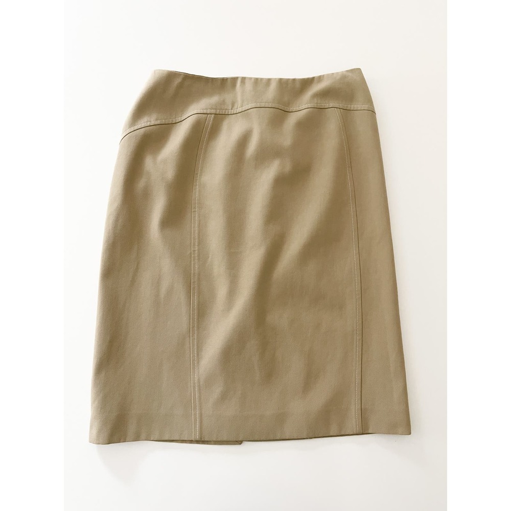 Carolina Herrera‎ Midi Length Skirt in Tan Size 10